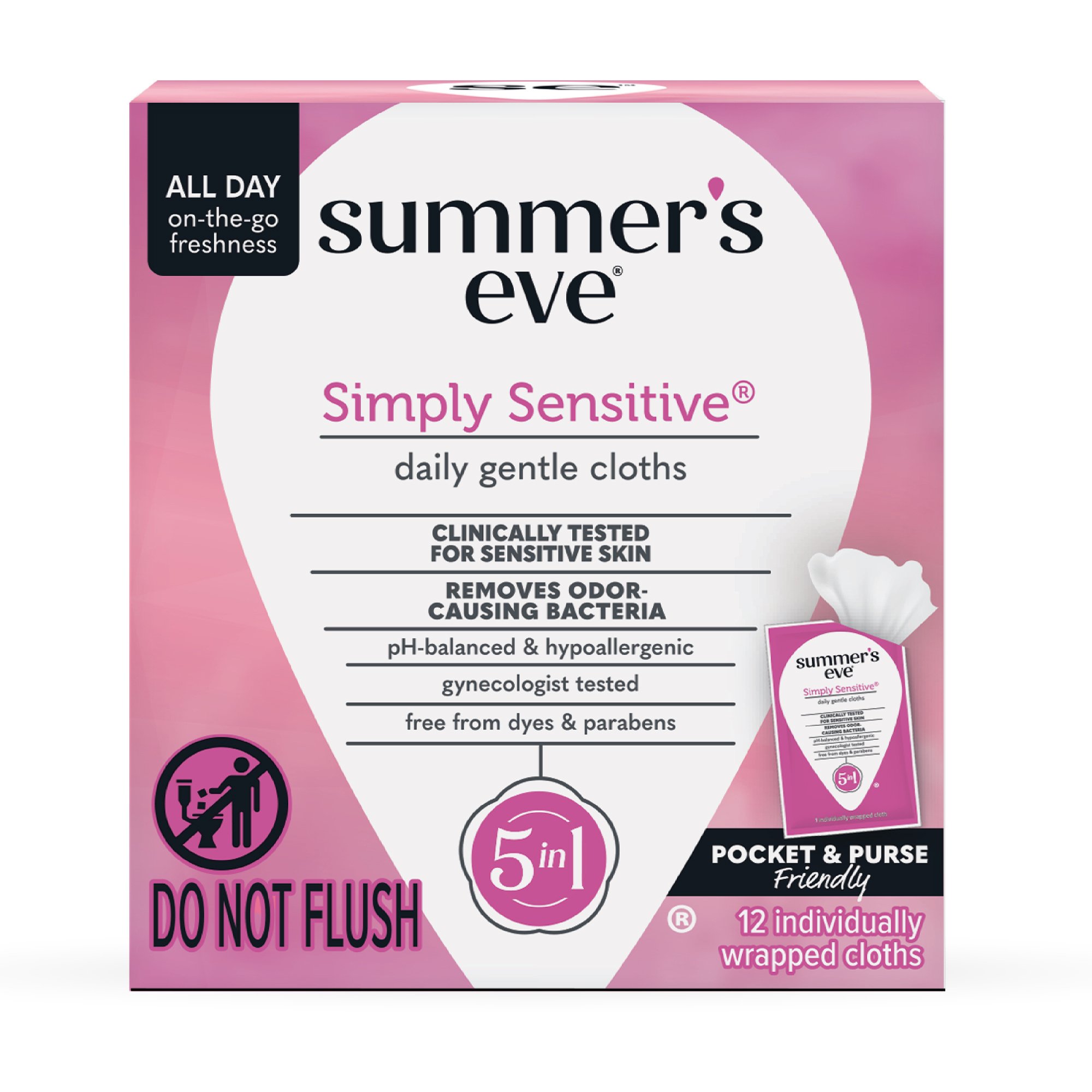 Summer's Eve Feminine Wipes Simply Sensitive Shop Wipes & washes at
