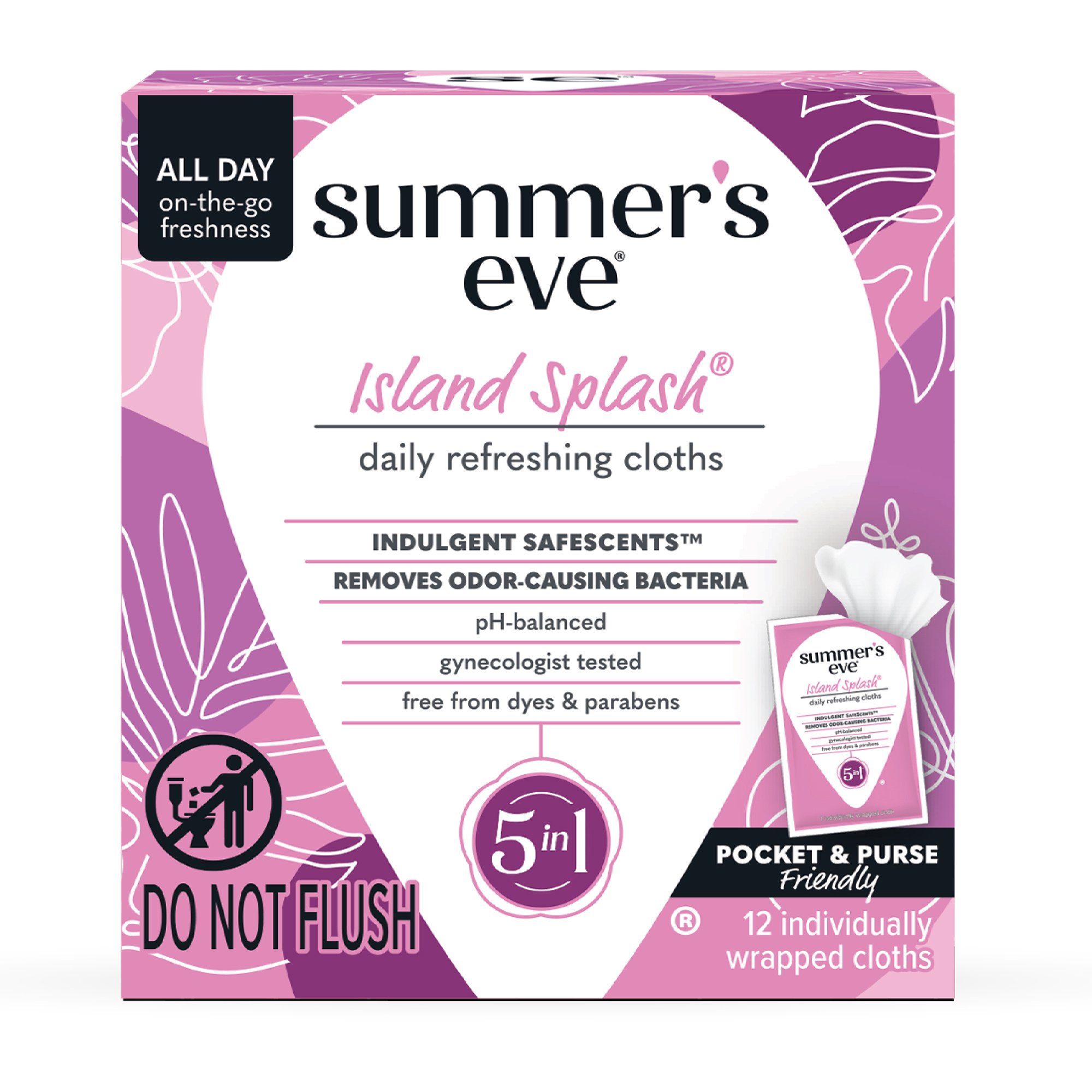 Summer's Eve Feminine Wipes Island Splash Shop Wipes & washes at HEB