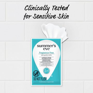 Summer's Eve Feminine Wipes - Fragrance Free, 12 ct