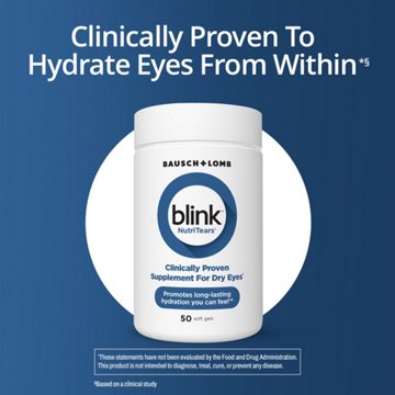 Bausch & Lomb Blink NutriTears Dry Eye Supplement Soft Gels