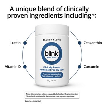 Bausch & Lomb Blink NutriTears Dry Eye Supplement Soft Gels