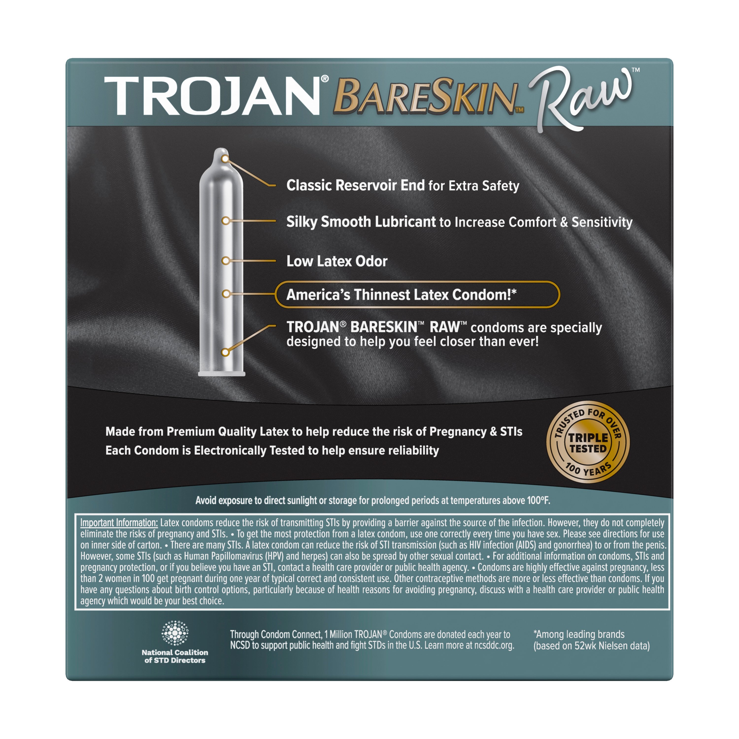 Trojan BareSkin Raw Lubricated Latex Condoms - Shop Condoms & Contraception  at H-E-B