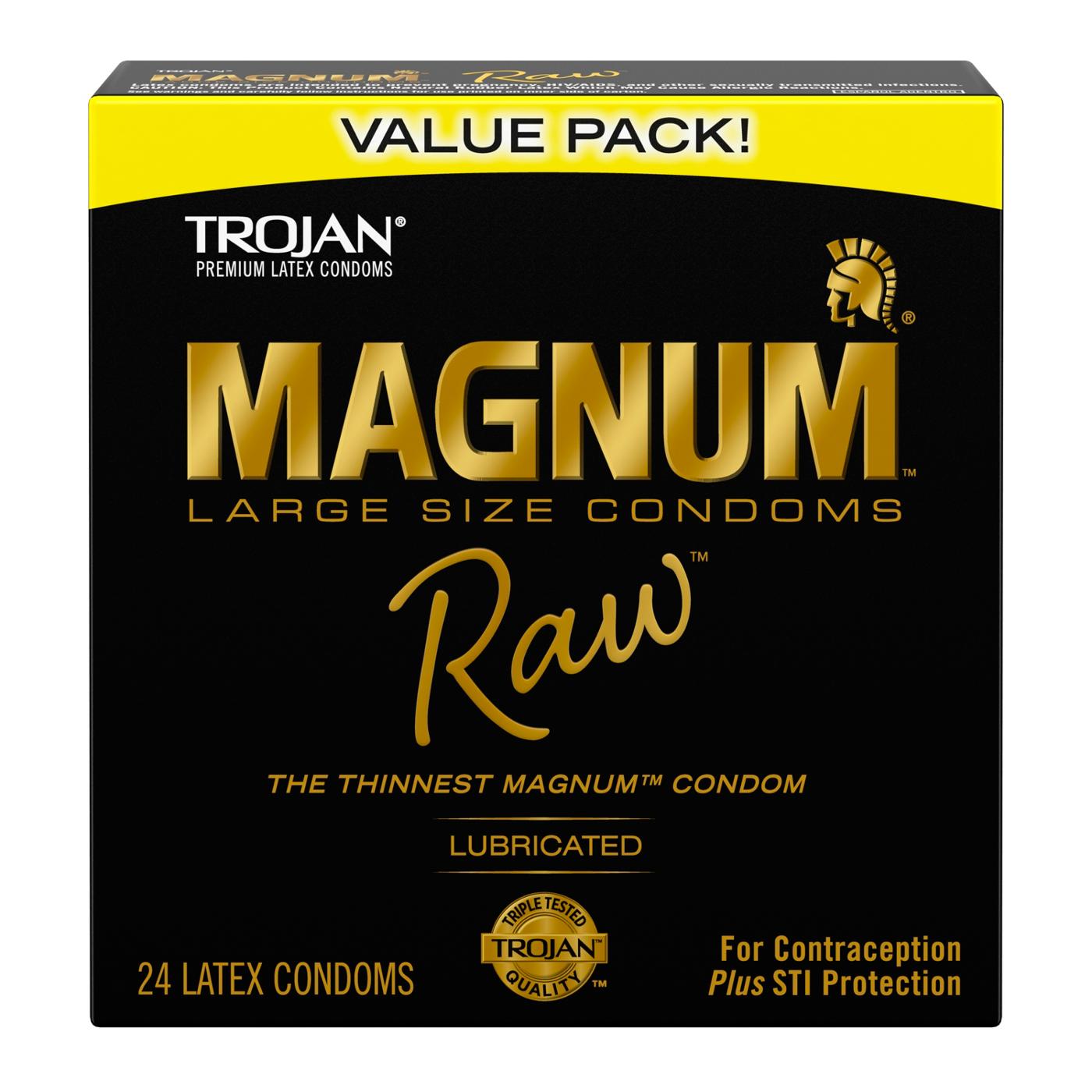 Trojan Magnum Raw Lubricated Condoms; image 1 of 2