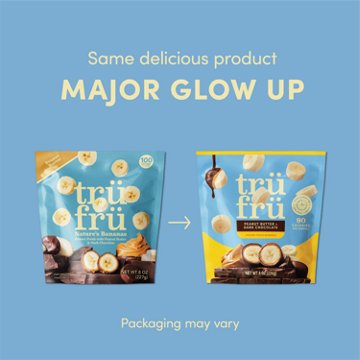 Tru Fru Frozen Bananas - Dark Chocolate + Peanut Butter