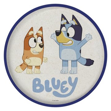 Zak! Designs Melamine Bamboo Plate - Bluey, 8"