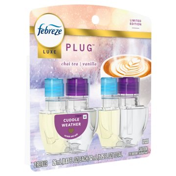 Febreze Odor-Fighting Fade Defy PLUG Air Freshener Oil Refill - Cuddle Weather Oil Refill, 2 ct