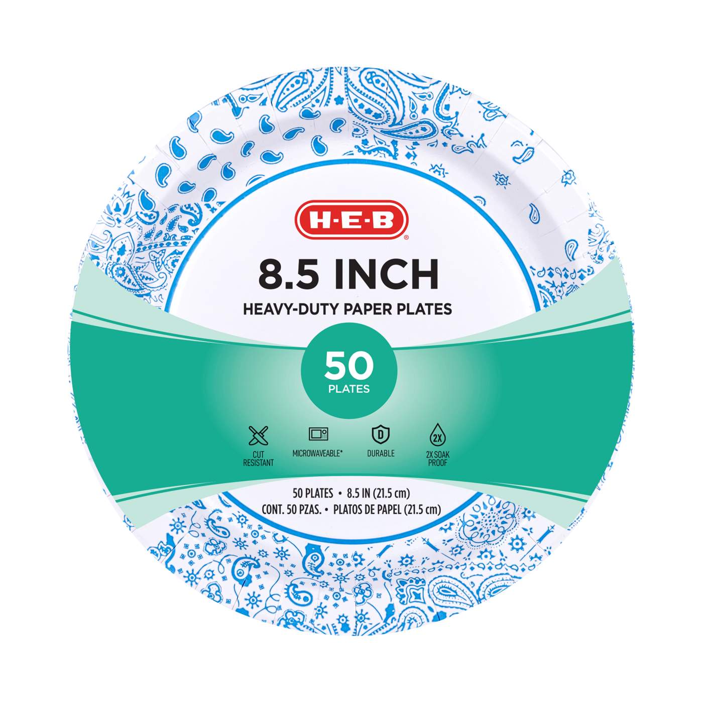 H-E-B Heavy Duty 8.5 in Lunch Paper Plates; image 1 of 6