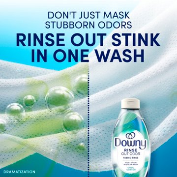 Downy Rinse Laundry Odor Remover & Fabric Softener - Cool Cotton Scent