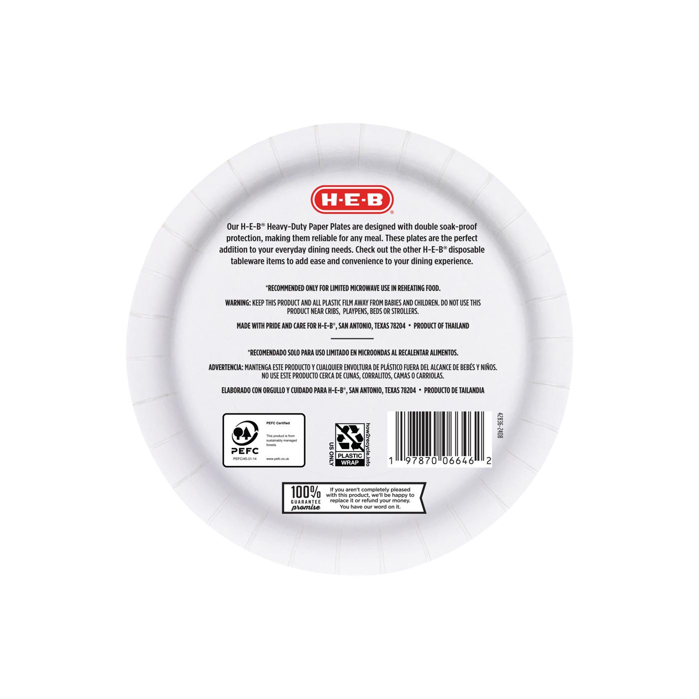 H-E-B Heavy Duty 7 in Dessert Paper Plates; image 4 of 6
