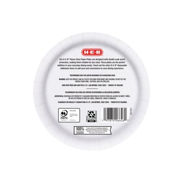 H-E-B Heavy Duty 7 in Dessert Paper Plates, 50 ct