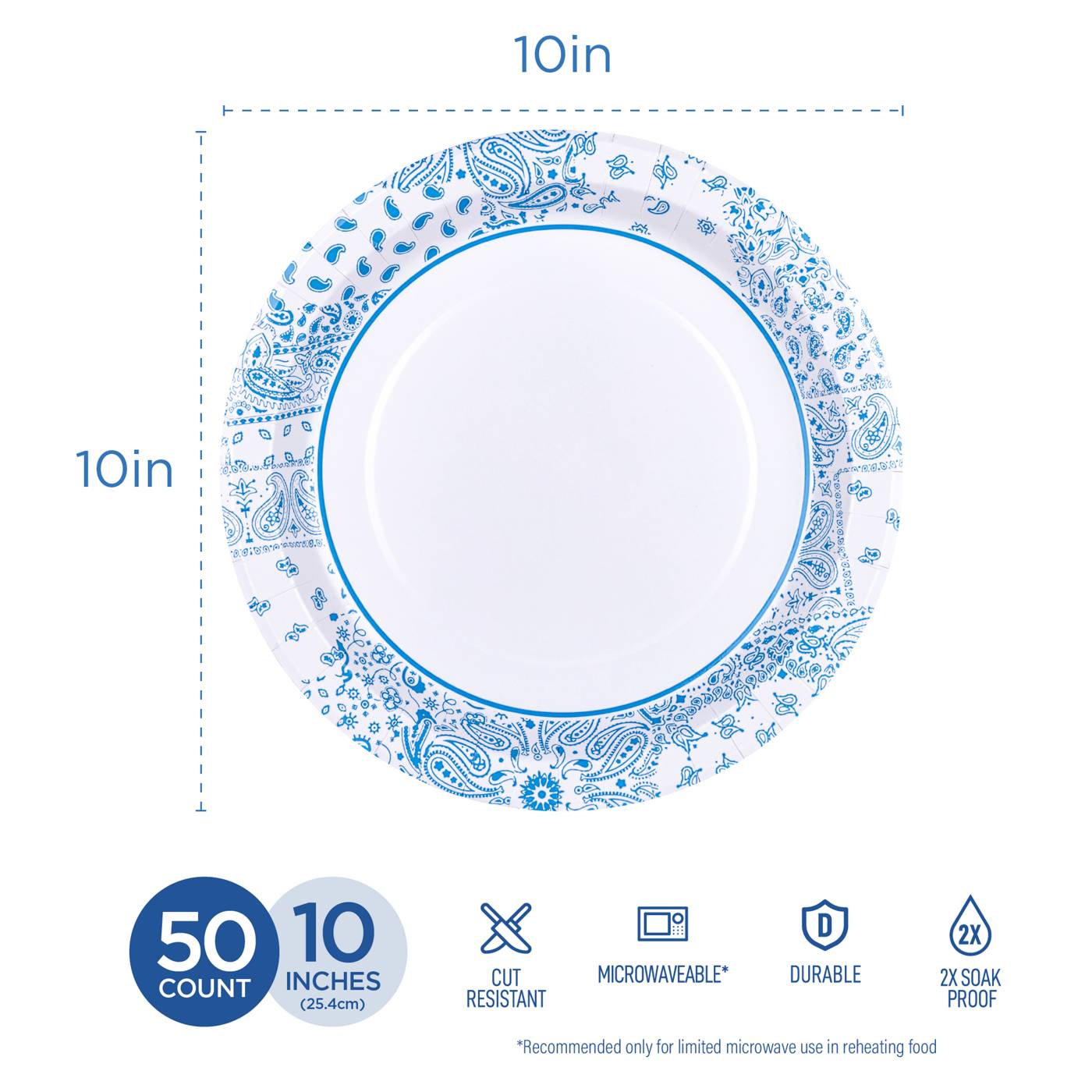 H-E-B Heavy Duty 10 in Dinner Paper Plates; image 6 of 6