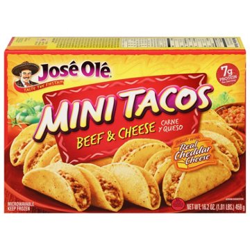 Jose Ole Beef & Cheese Mini Tacos, 16.2 oz