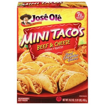 Jose Ole Beef & Cheese Mini Tacos, 16.2 oz