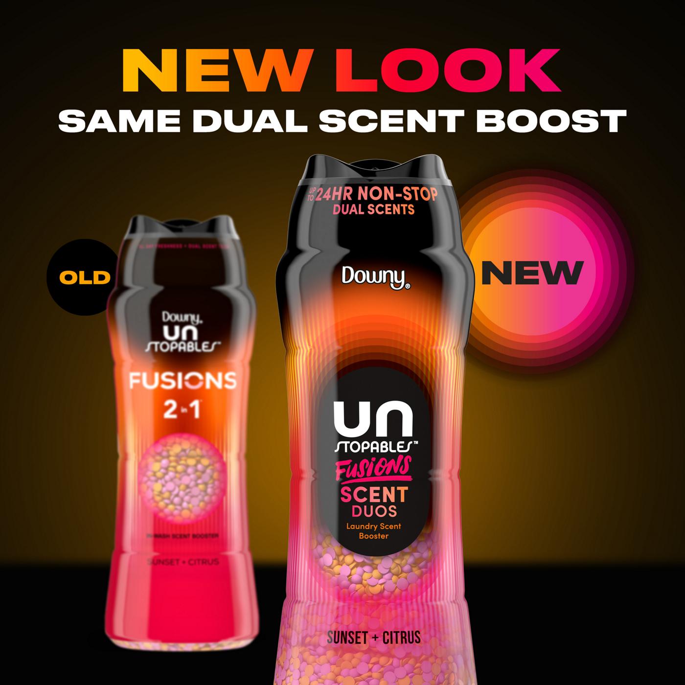 Downy Unstopables Fusions 2 in 1 In-Wash Scent Booster Beads - Sunset + Citrus; image 5 of 9