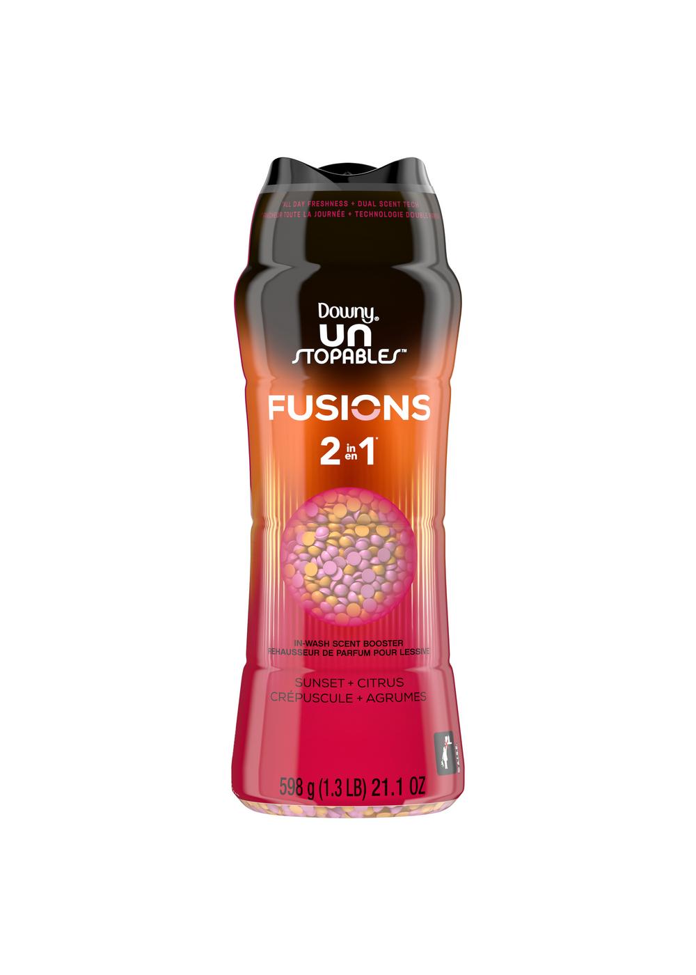 Downy Unstopables Fusions 2 in 1 In-Wash Scent Booster Beads - Sunset + Citrus; image 1 of 3