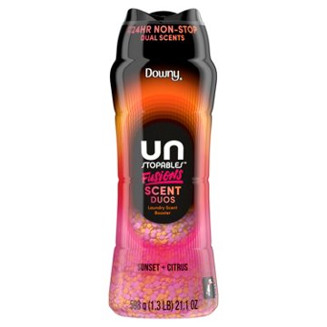 Downy Unstopables Fusions 2 in 1 In-Wash Scent Booster Beads - Sunset + Citrus, 21.1 oz