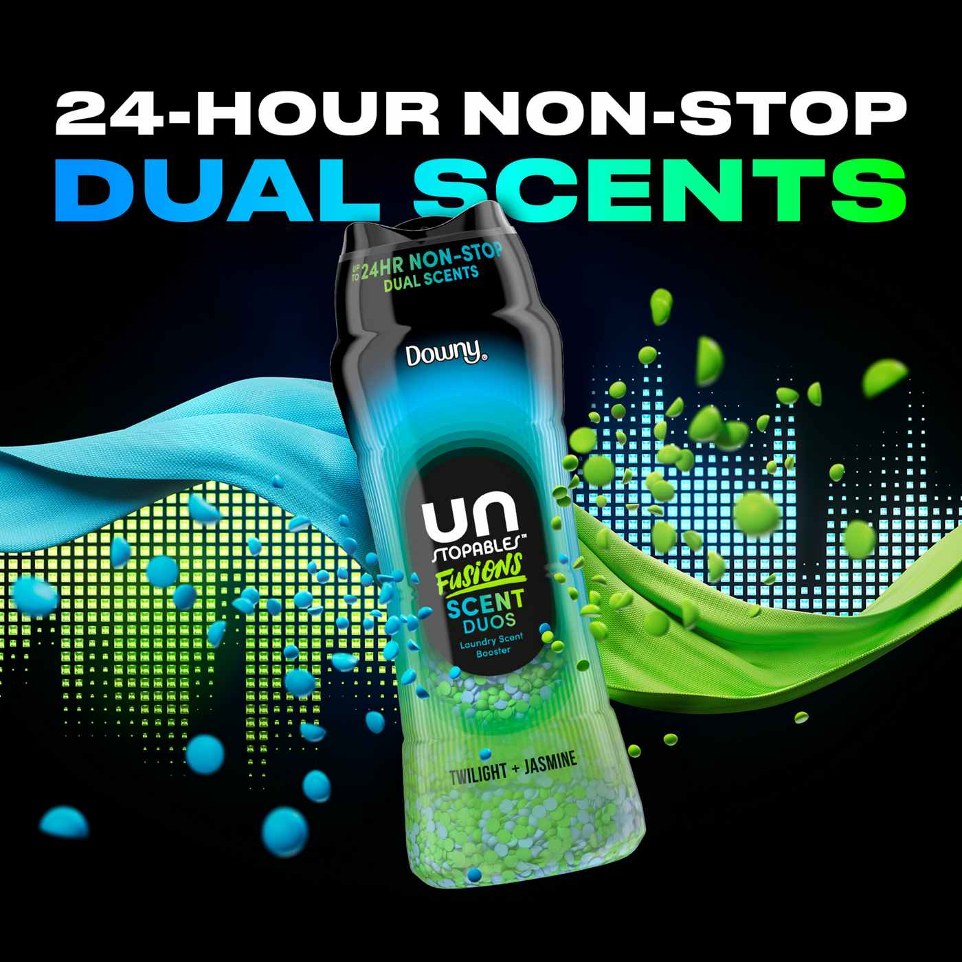 Downy Unstopables Fusions 2 in 1 In-Wash Scent Booster Beads - Twilight + Jasmine; image 3 of 4