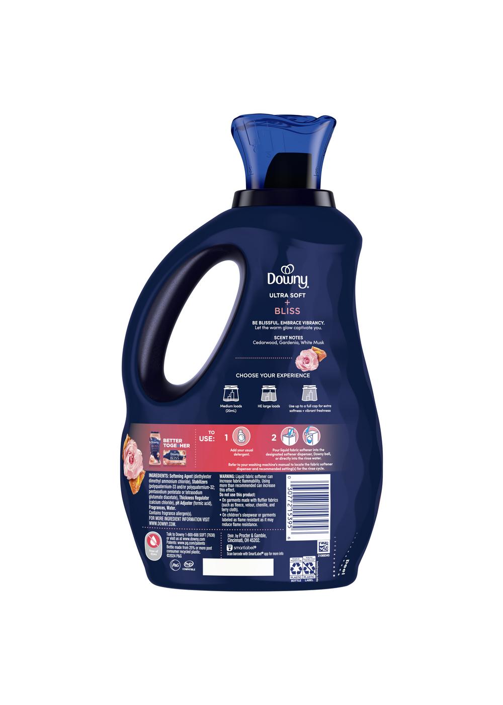 Downy Ultra Soft + Bliss Fabric Softener  - Sparkling Amber & Rose; image 2 of 2