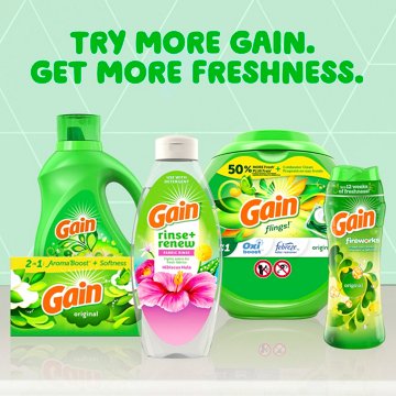 Gain Rinse & Renew Fabric Rinse, Hibiscus Hula Scent, 48 oz