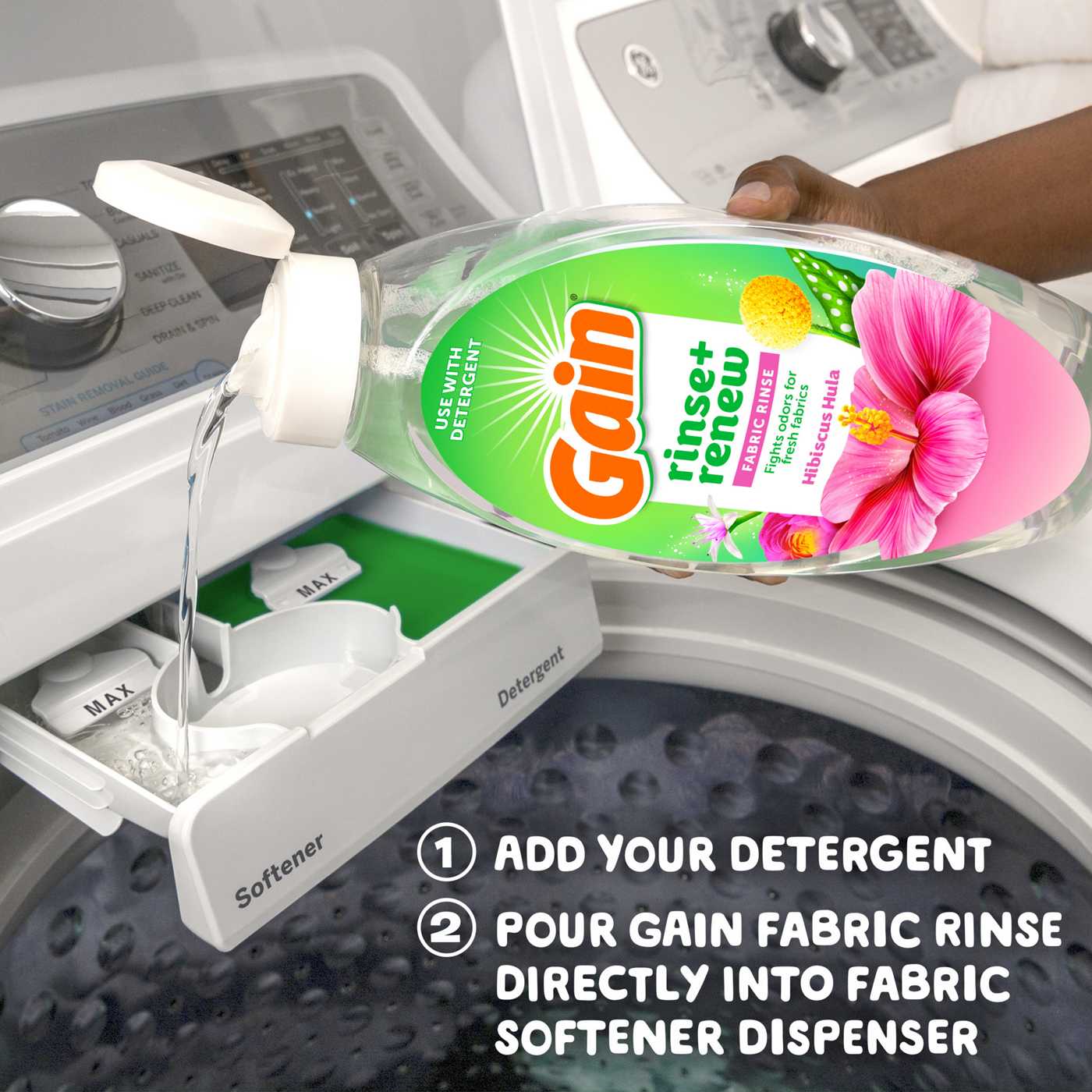 Gain Rinse & Renew Fabric Rinse, Hibiscus Hula Scent; image 4 of 5
