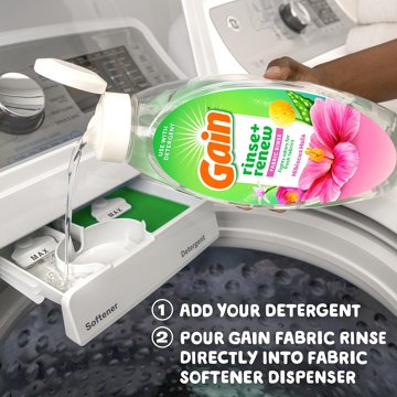 Gain Rinse & Renew Fabric Rinse, Hibiscus Hula Scent, 48 oz