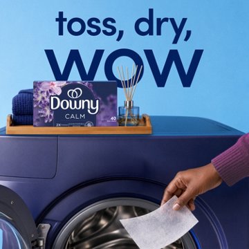 Downy Calm Mega Dryer Sheets Laundry Fabric Softener - Lavender and Vanilla Bean, 130 ct