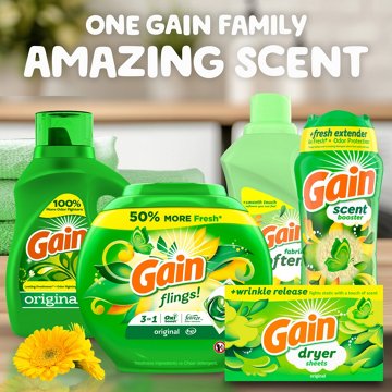 Gain In-Wash Laundry Scent Booster Beads Fresh Extender + Odor Protection - Original Scent, 30.1 oz