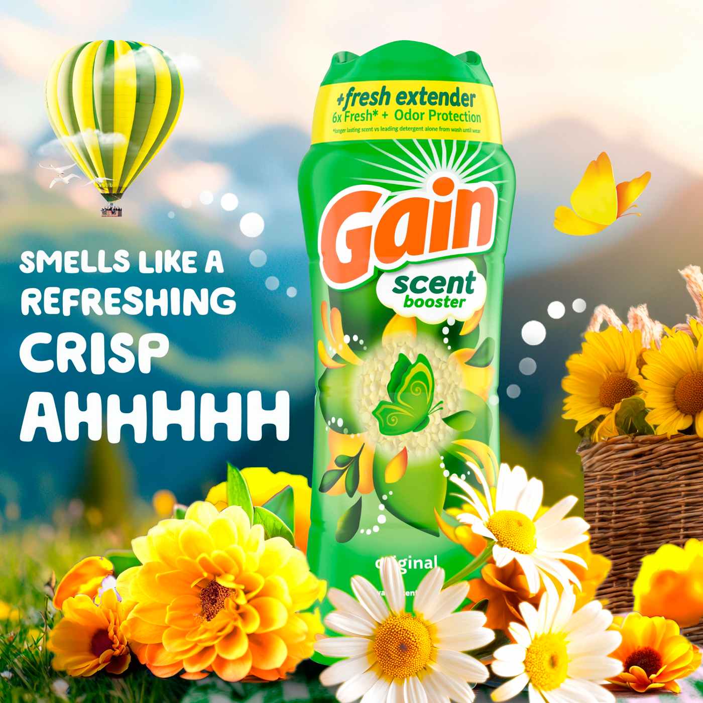 Gain In-Wash Laundry Scent Booster Beads Fresh Extender + Odor Protection - Original Scent; image 8 of 10