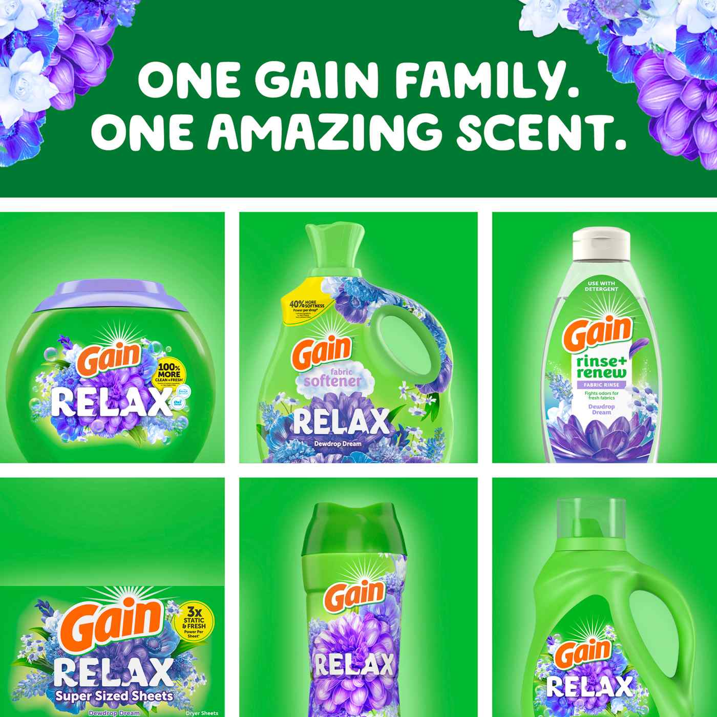 Gain Liquid Fabric Softener, 151 Loads, Relax Dewdrop Dream Scent; image 8 of 8