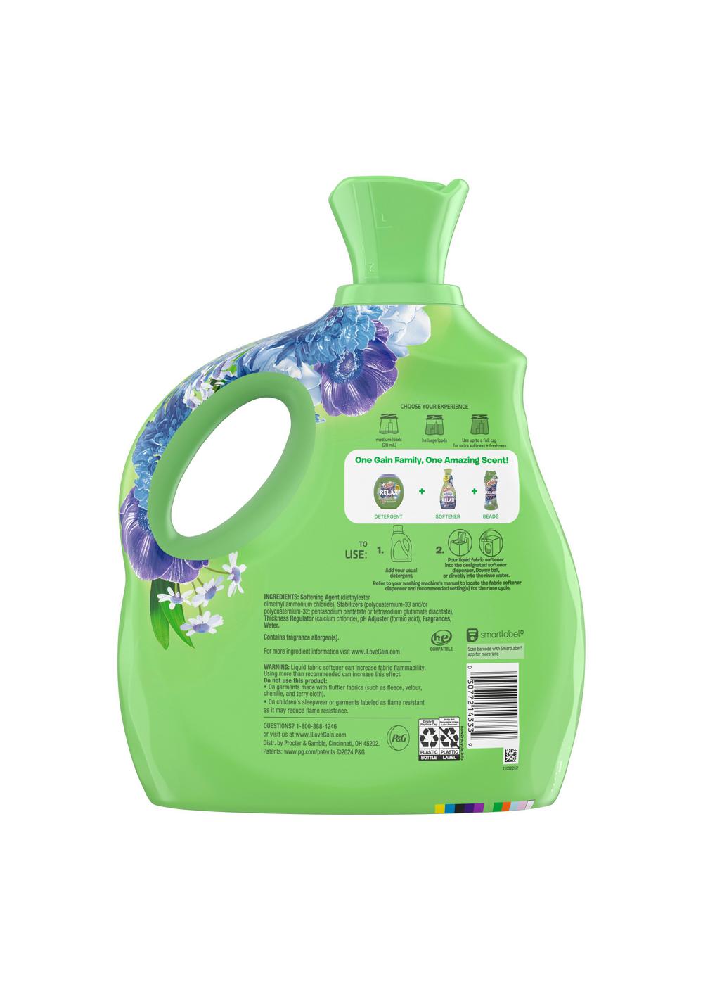Gain Liquid Fabric Softener, 151 Loads, Relax Dewdrop Dream Scent; image 2 of 8
