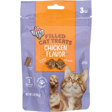 H-E-B Texas Pets Cat Treats - Chicken Filled, 3 oz