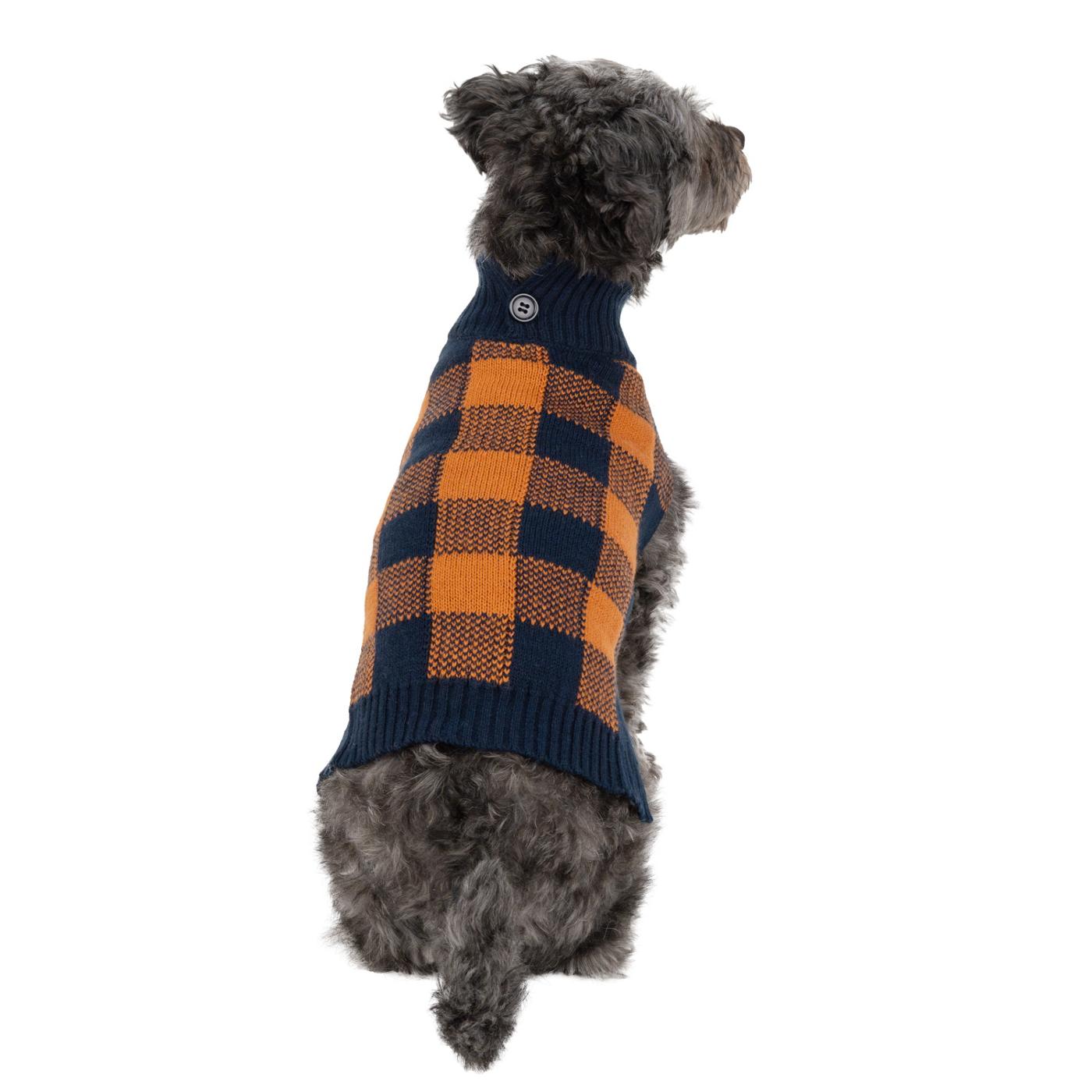 Simply Dog Buffalo Check Plaid Sweater Large; image 1 of 3