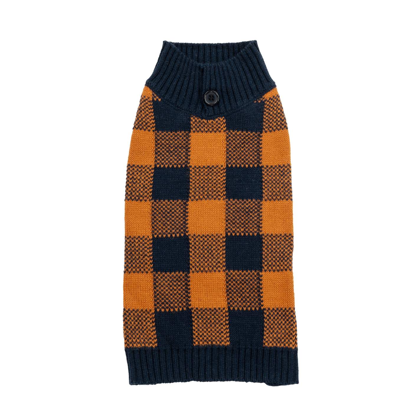 Simply Dog Buffalo Check Plaid Sweater Small; image 2 of 3