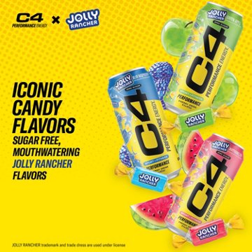 C4 Performance Zero Sugar Energy Drink - Jolly Rancher Blue Raspberry