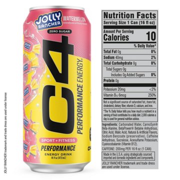C4 Performance Zero Sugar Energy Drink - Jolly Rancher Watermelon