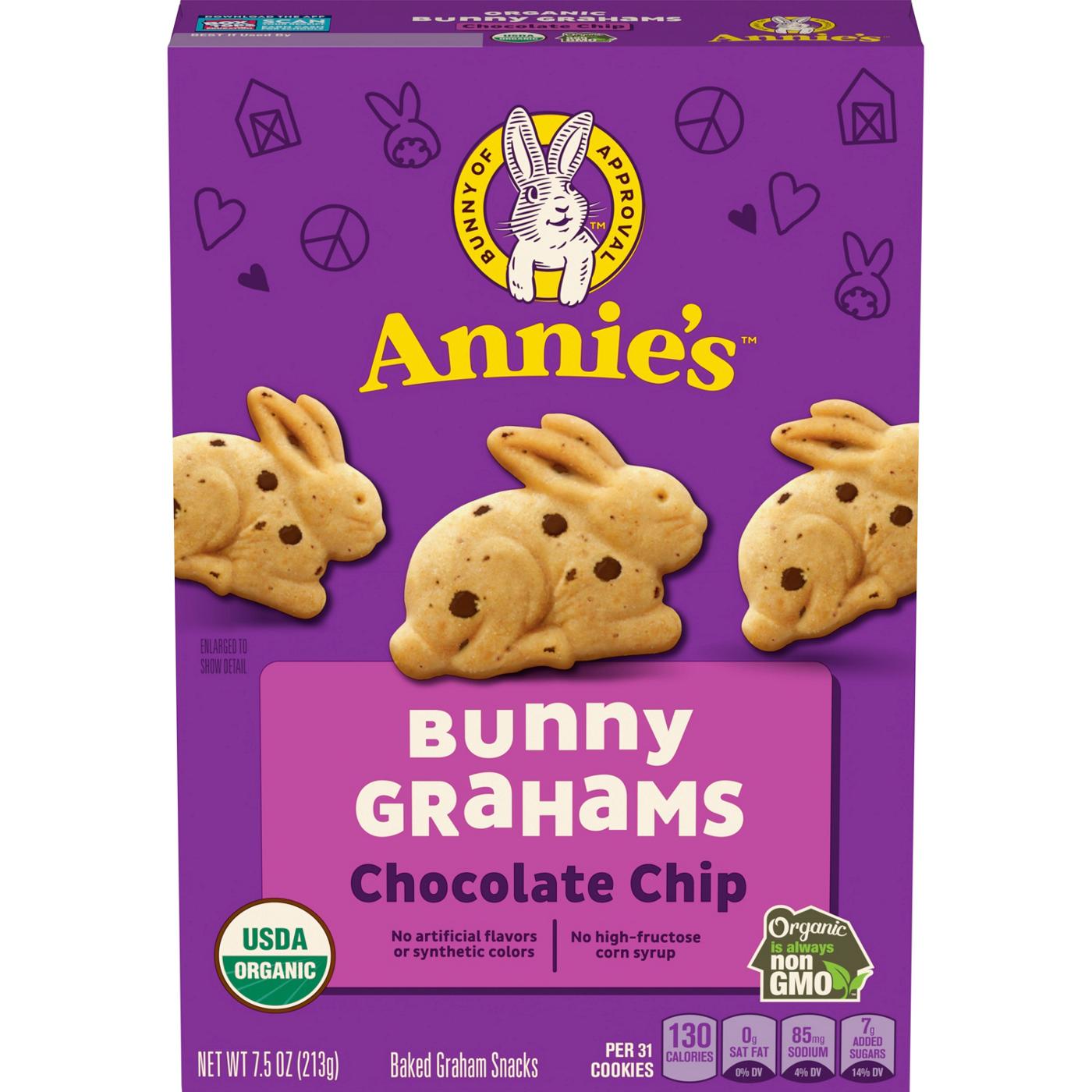 Annie's Organic Bunny Grahams Chocolate Chip ; image 1 of 5