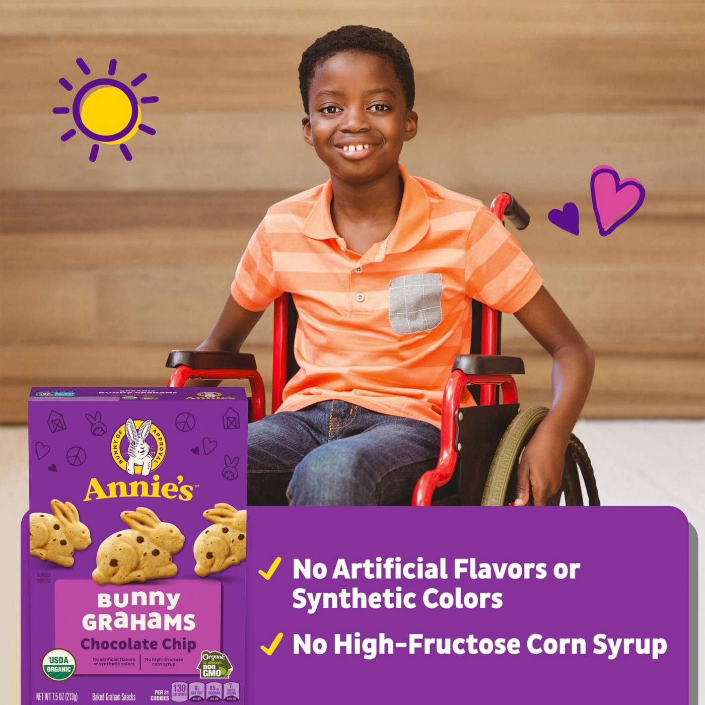 Annie's Organic Bunny Grahams Chocolate Chip ; image 2 of 5