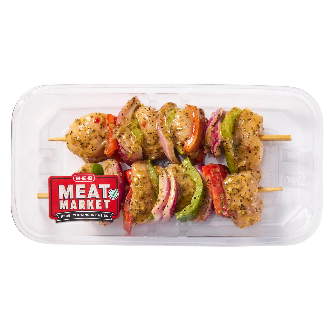 H-E-B Meat Market Marinated Chicken Kabobs – Chipotle Lime; image 1 of 2