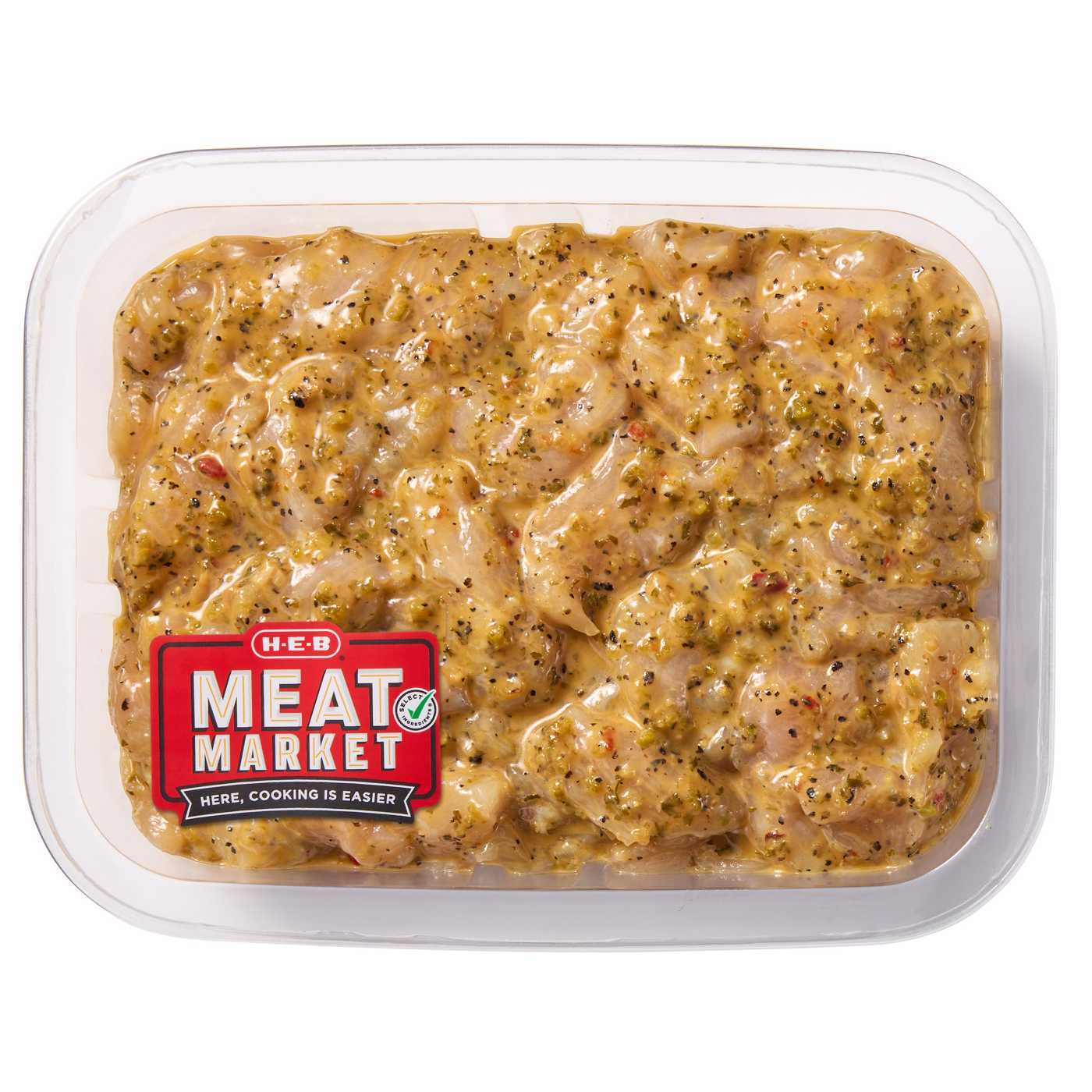 H-E-B Meat Market Marinated Diced Chicken Breast - Chipotle Lime; image 1 of 2