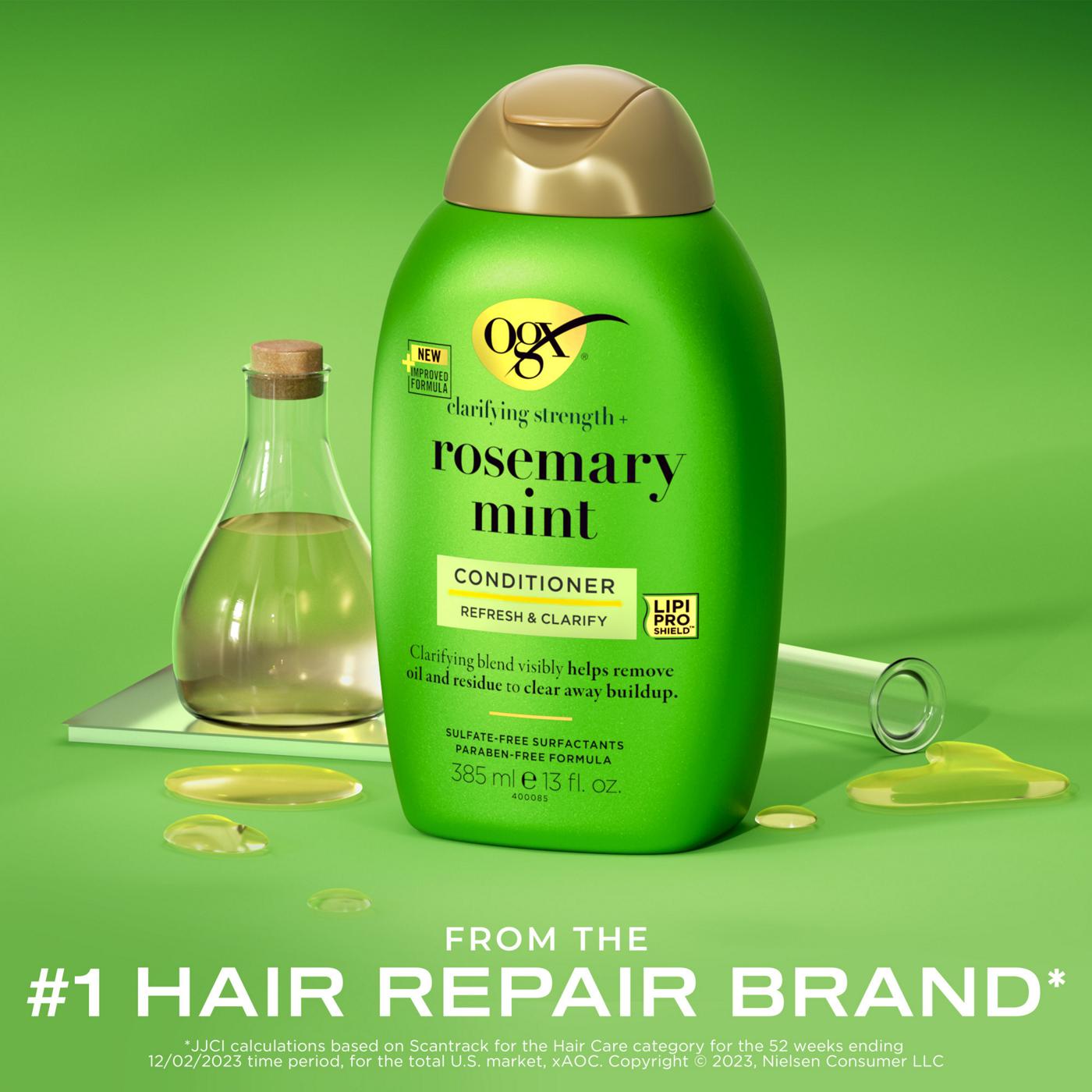 OGX Clarifying Strength + Rosemary Mint Conditioner; image 2 of 8