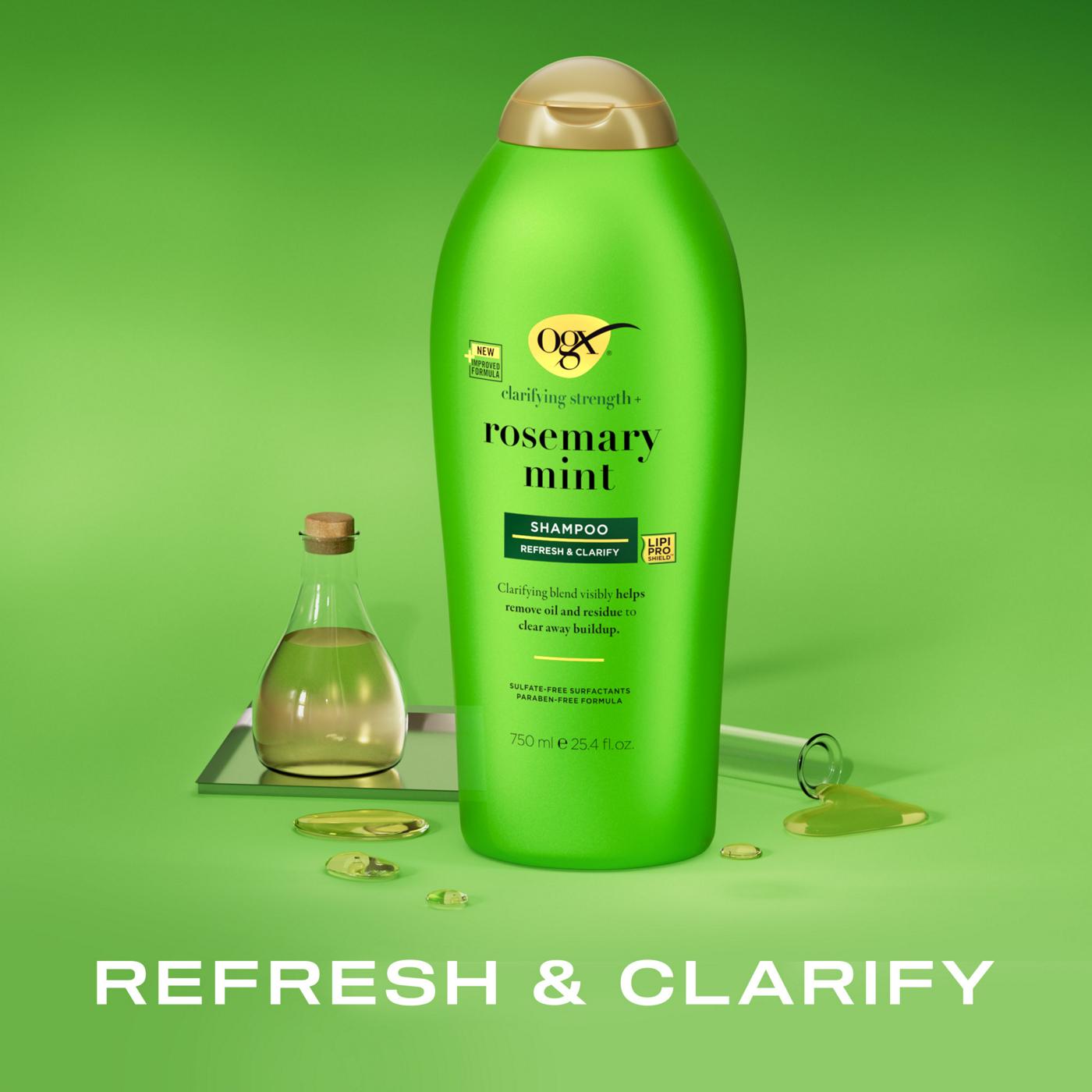 OGX Clarifying Strength + Rosemary Mint Shampoo; image 4 of 8