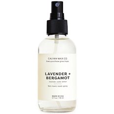 Calyan Wax Co. Lavender + Bergamot Room Spray, 4 oz | Central