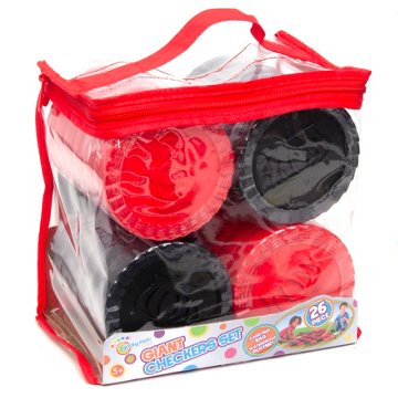 Goofy Foot Giant Checkers Game Set, 26 pc