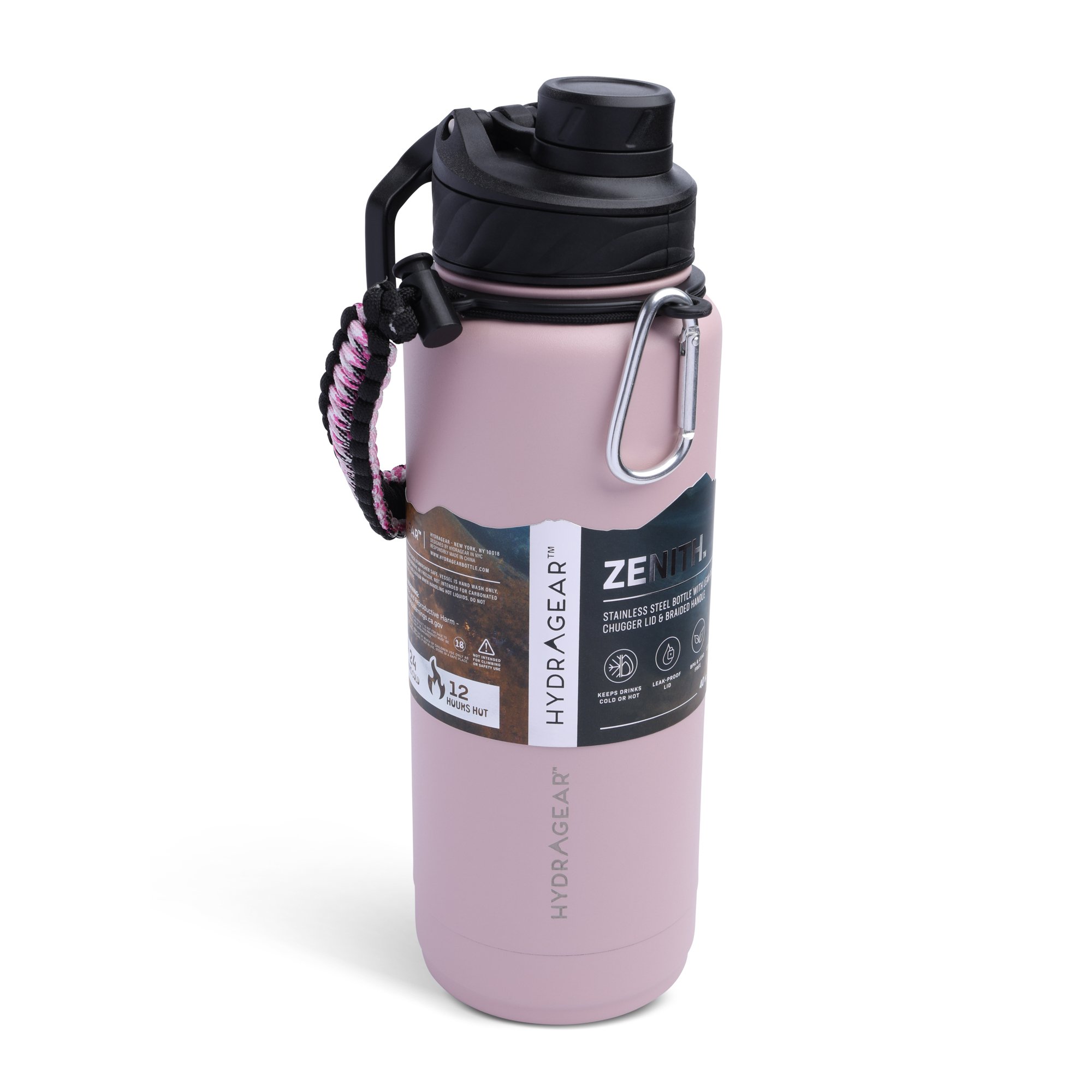 Garrafa Térmica Hydragear Zenith 737ml - Aço Inox Com Alça E Mosquetão