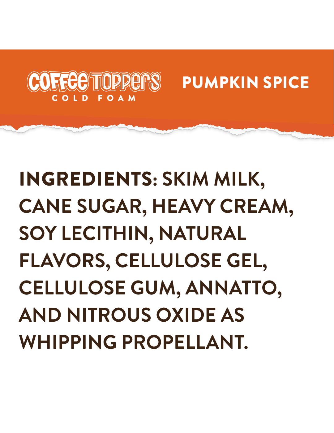 Coffee Toppers Pumpkin Spice Cold Foam; image 4 of 4