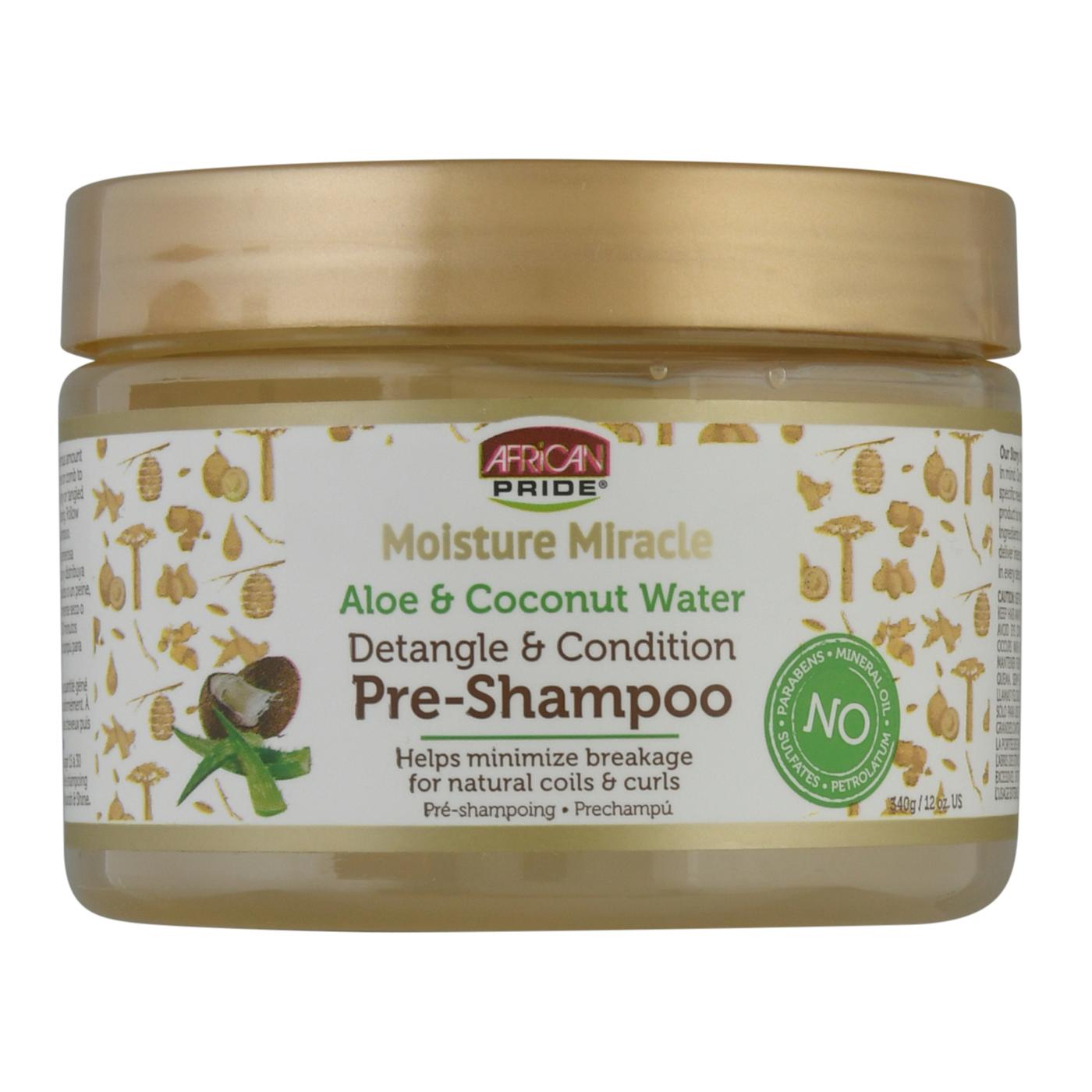 African Pride Moisture Miracle Detangle & Condition Pre-Shampoo - Aloe & Coconut Water; image 1 of 2