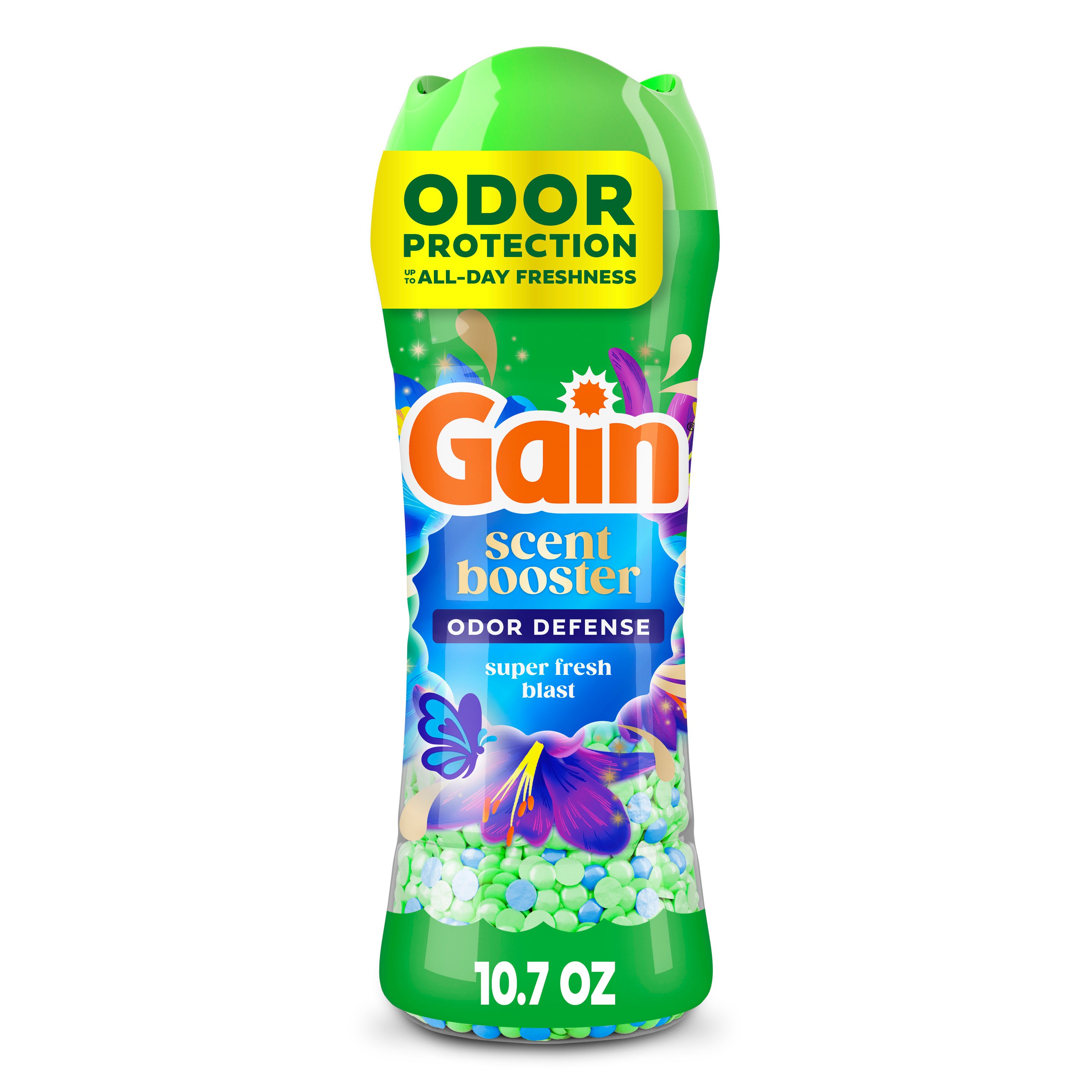 Gain Odor Defense In-wash Scent Booster Beads, Super Fresh Blast Scent ...