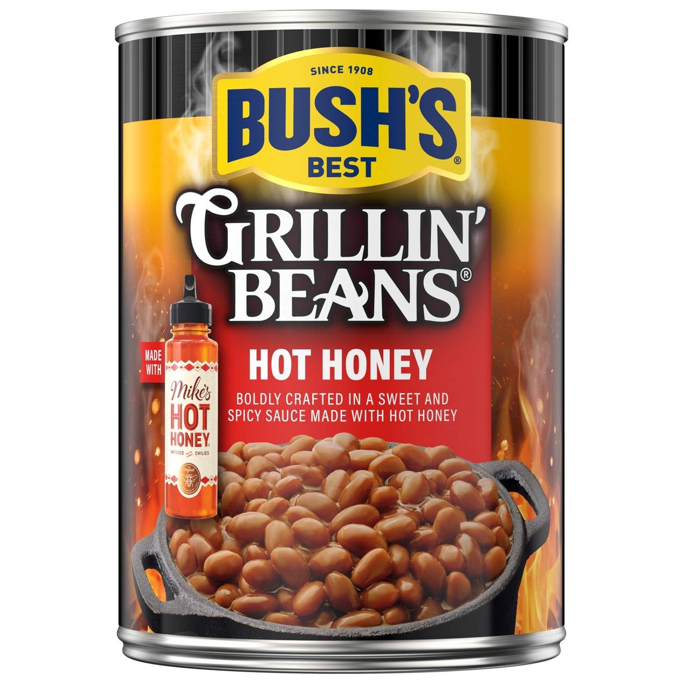 Bush's Best Grillin Beans Hot Honey; image 1 of 4