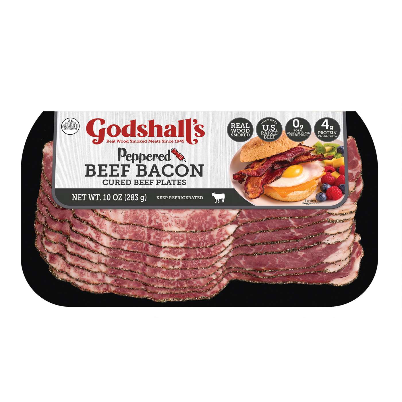 Godshall's Peppered Beef Sliced Bacon; image 1 of 2