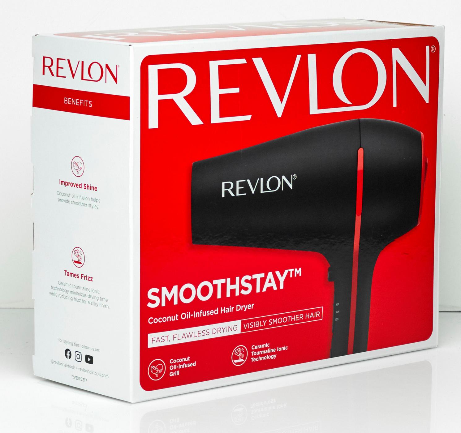 Revlon SmoothStay Coconut Oil Infused Hair Dryer; image 3 of 4